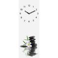 Wanduhr Silent Water Stones - Schwarz/Weiß, MODERN, Glas/Metall (20/60/3,5cm) - MÖMAX modern living