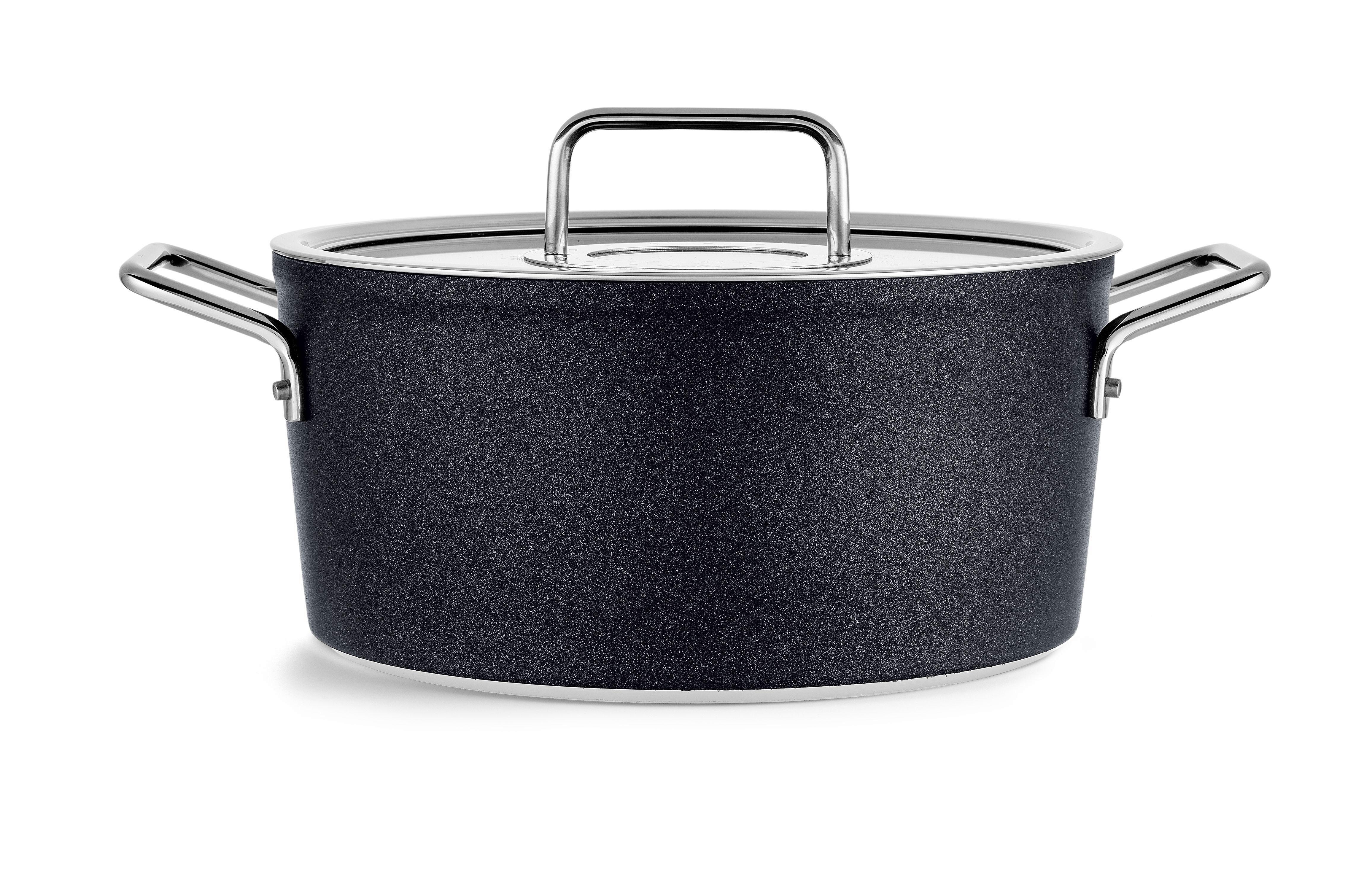 GARNEK 156-115-24-000/0 FISSLER - czarny, Basics, metal/szkło (24cm) - Fissler