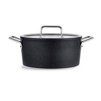 GARNEK 156-115-24-000/0 FISSLER - czarny, Basics, metal/szkło (24cm) - Fissler
