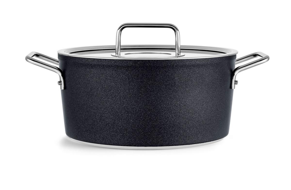 GARNEK 156-115-24-000/0 FISSLER - czarny, Basics, metal/szkło (24cm) - Fissler