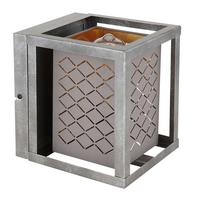 Wandleuchte Thomas in Silberfarben max. 25 Watt - Silberfarben/Goldfarben, Design, Textil/Metall (17/17/20cm) - Globo