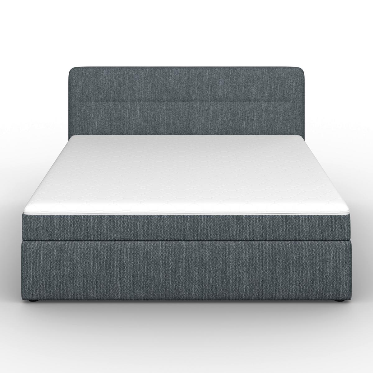 Boxbett Marco Graublau ca. 180x200 cm - Graublau/Schwarz, MODERN, Holz/Kunststoff (180/200cm) - Bessagi Home