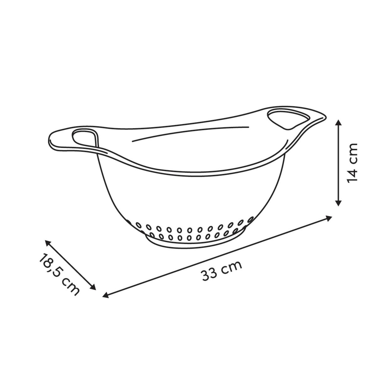 Strecurătoare Poly - bej, Basics, plastic (33/18,5/14cm)