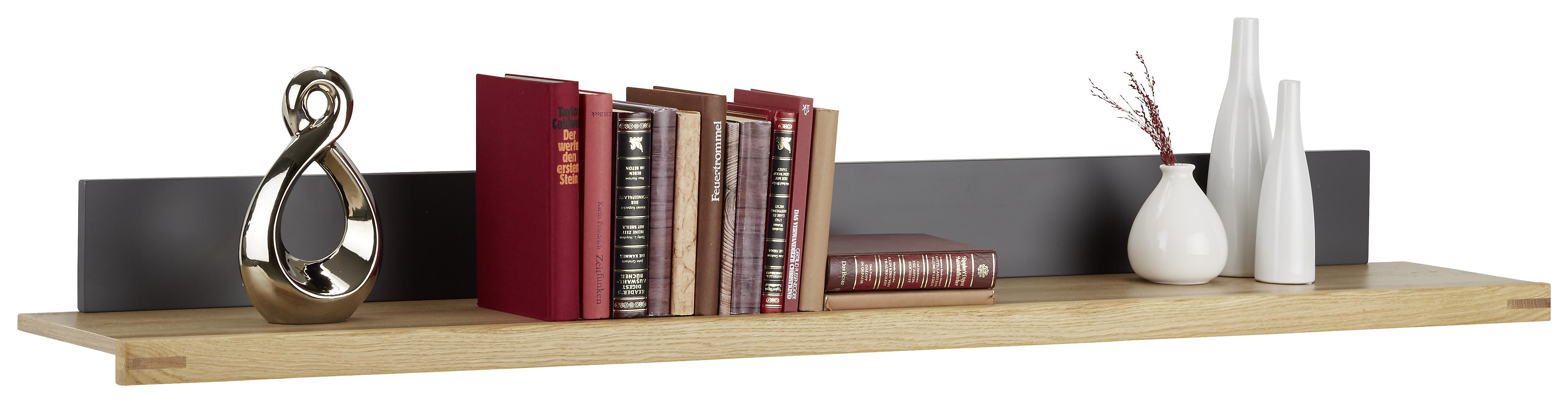 Wandboard in Graphit/Eiche - Eichefarben/Graphitfarben, KONVENTIONELL, Holzwerkstoff (160/16/25cm) - Zandiara