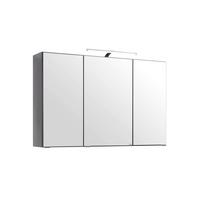 Spiegelschrank Florida in Graphitfarben mit LED - Graphitfarben, MODERN, Glas/Holzwerkstoff (100/64/20cm)