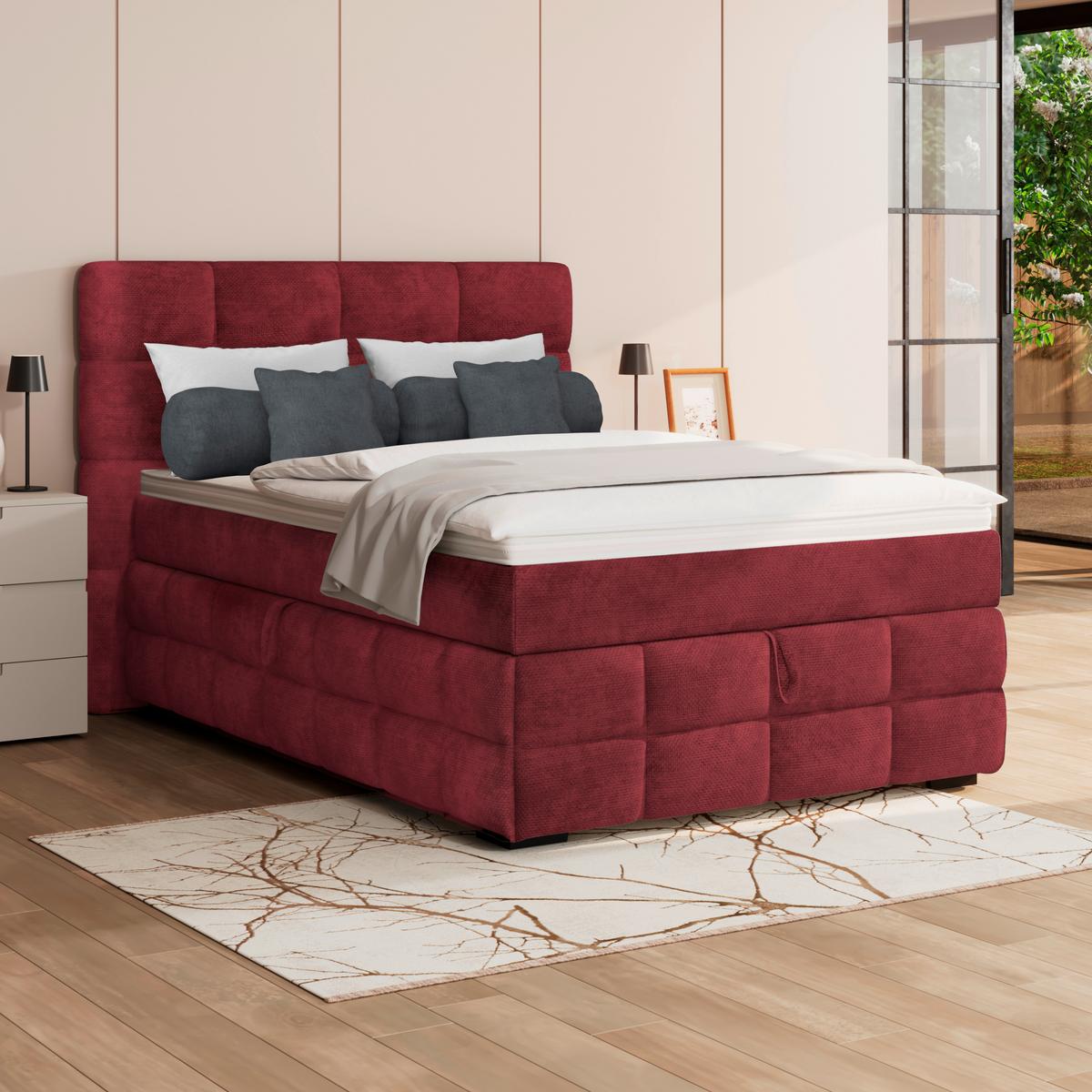 PAT BOX VEGA - alb/verde, Trend, lemn/textil (120/200cm) - Modern Living