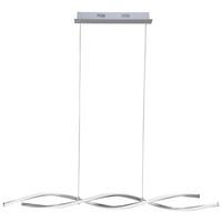 LAMPA WISZĄCA LED 9142-55 POLINA - kolor niklowy, Design, metal (110/8/140cm) - Paul Neuhaus