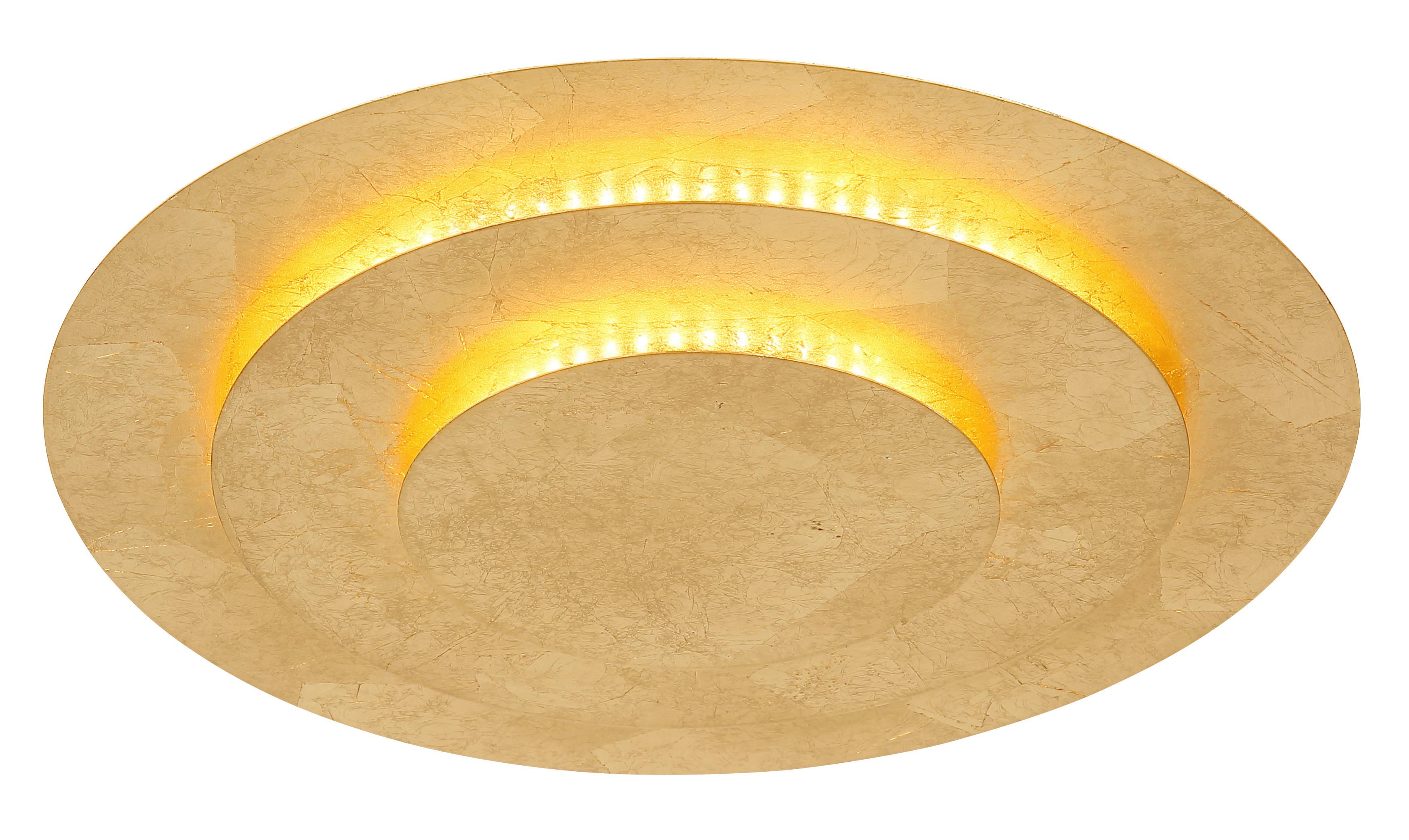LED-Deckenleuchte Heda Goldfarben max. 24 Watt - Goldfarben, Design, Metall (35/4,7cm) - Globo