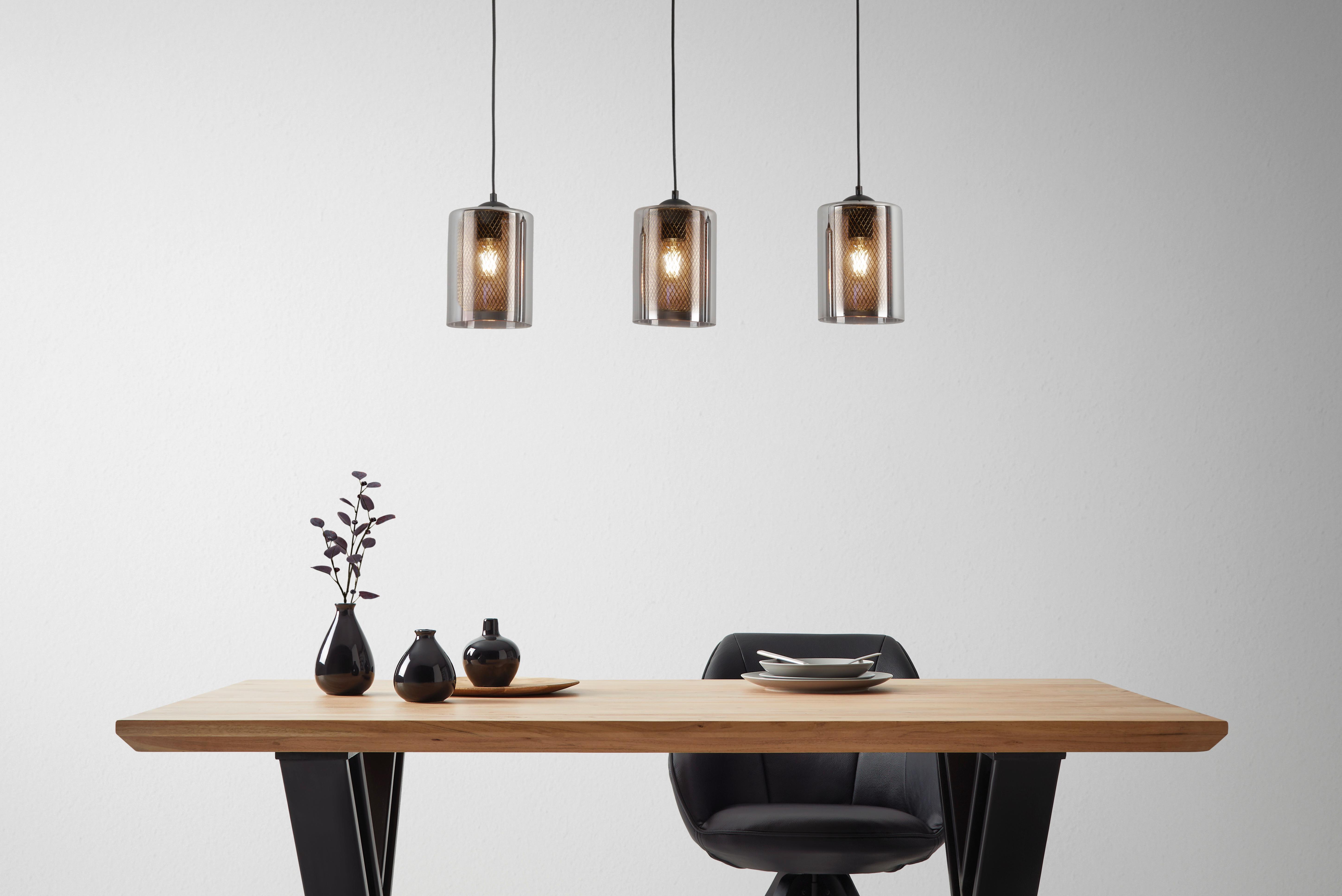 HÄNGLAMPA JIRMI - svart/guldfärgad, Modern, metall/glas (81/15,5/120cm) - Premium Living