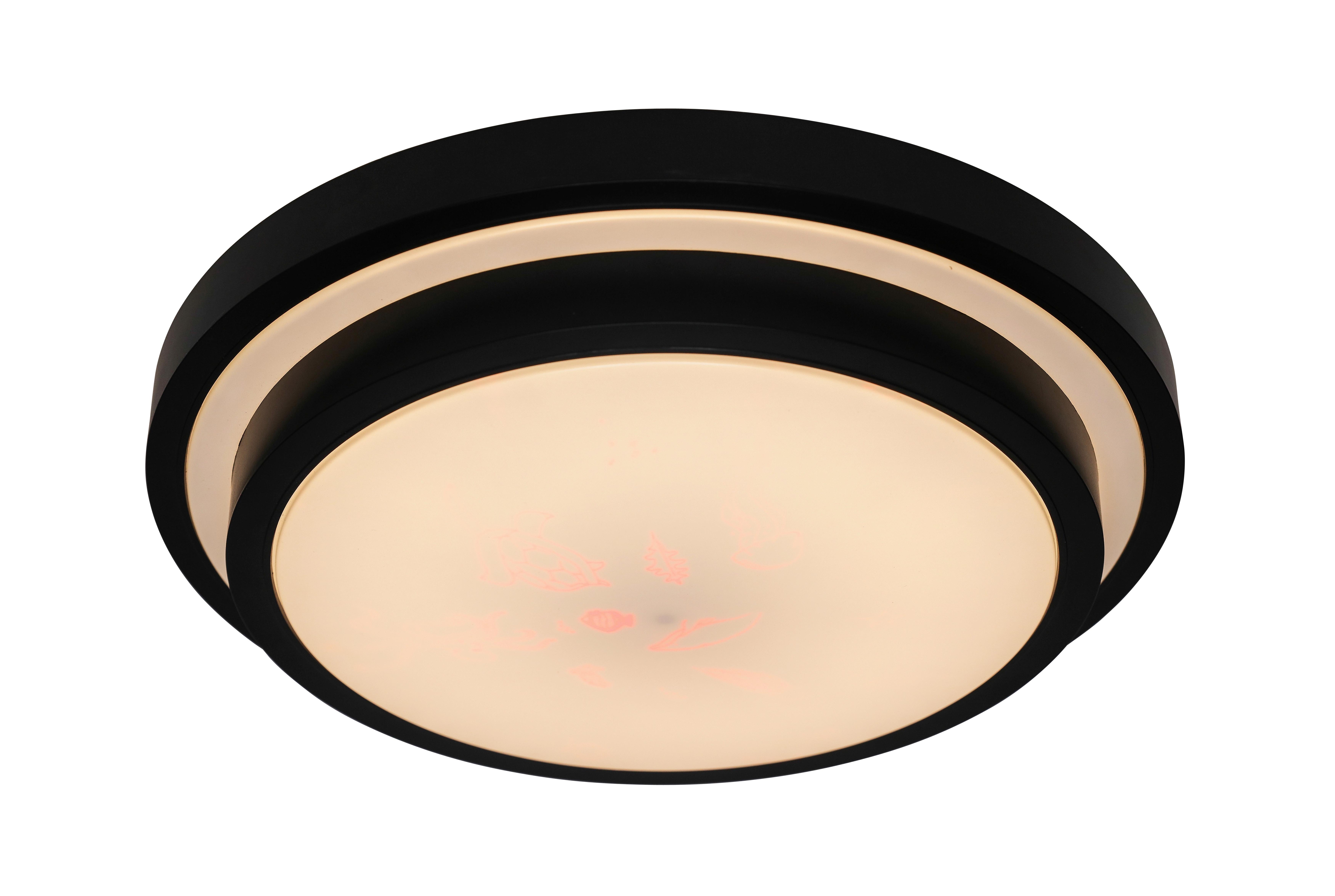 LED Mennyezeti Lámpa Porfiro - Fekete, modern, Műanyag/Fém (41/8,5cm) - Premium Living