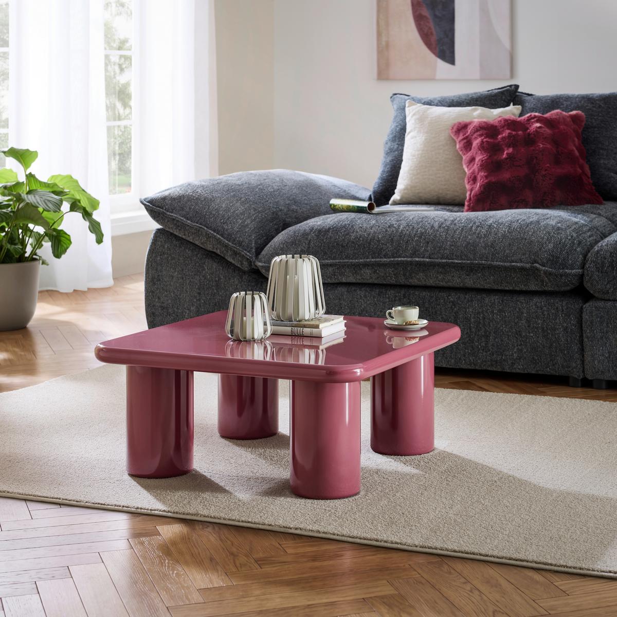 Stolić Berry - boje bobica/ljubičasta, Moderno, drvni materijal (70/70/30cm) - Modern Living