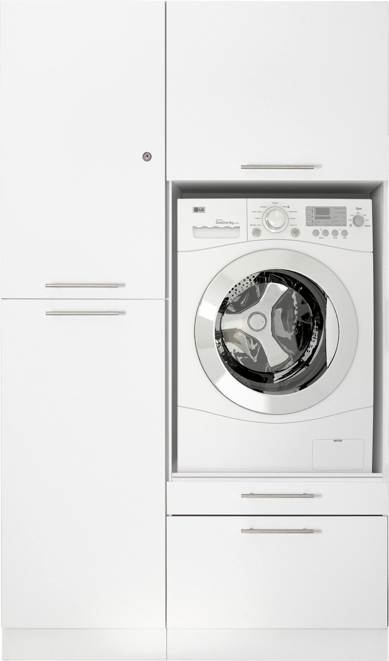 Hauswirtschaftsraum Clara Weiß B: ca. 117,4 cm - Weiß, KONVENTIONELL, Holzwerkstoff (117,4/200/67,6cm) - Respekta