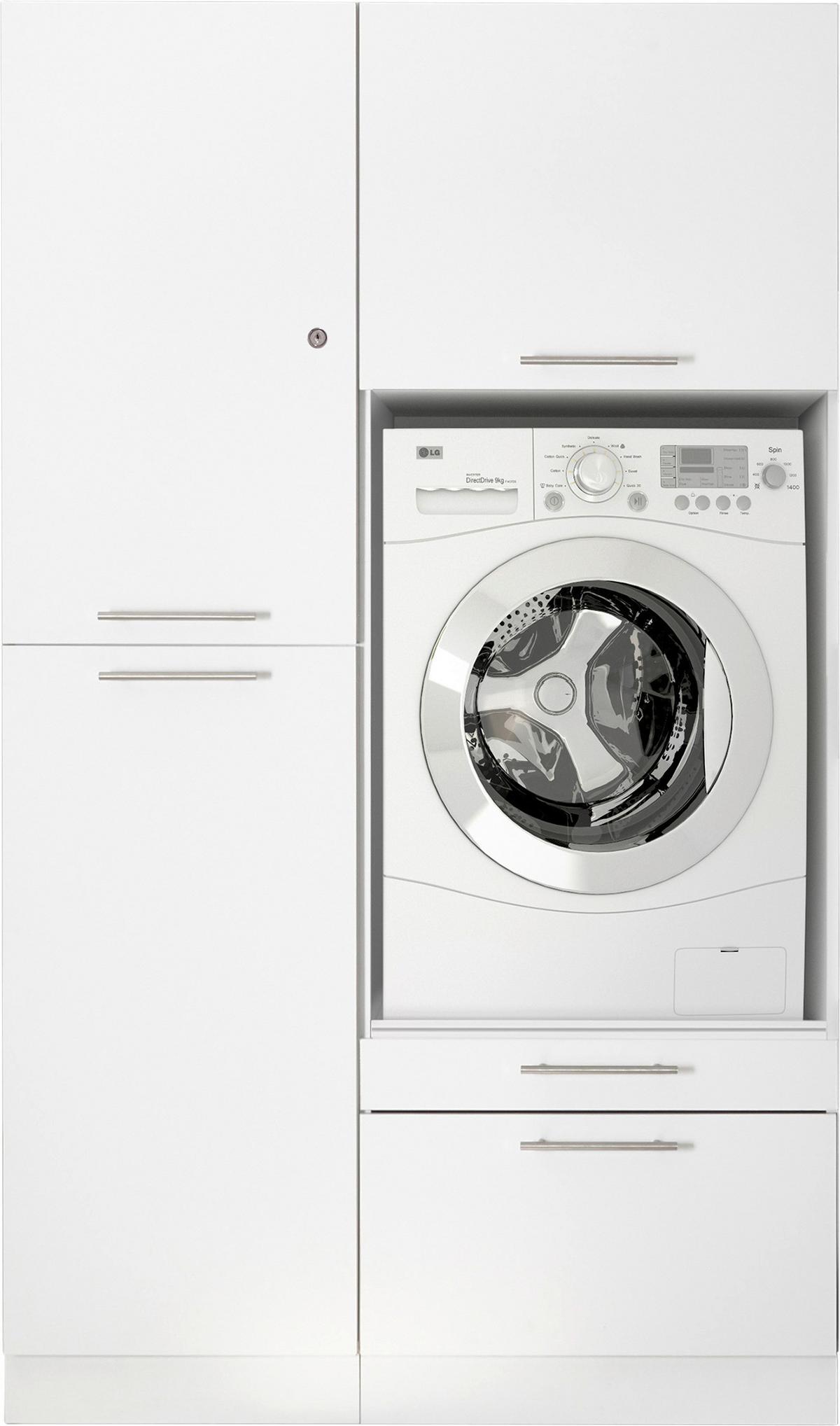 Hauswirtschaftsraum Clara Weiß B: ca. 117,4 cm - Weiß, KONVENTIONELL, Holzwerkstoff (117,4/200/67,6cm) - Respekta