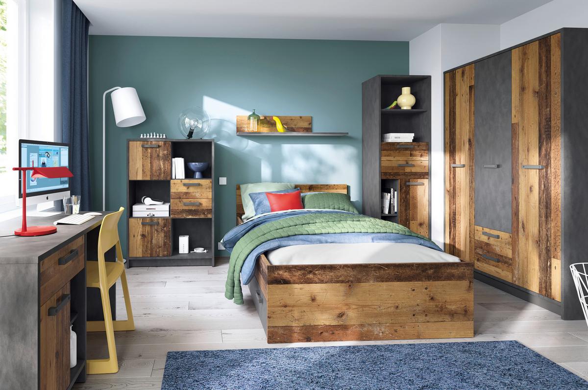 Dječji Pisaći Stol Nubi - tamno siva/boje starog hrasta, Moderno, drvni materijal (120/74/52cm) - Modern Living