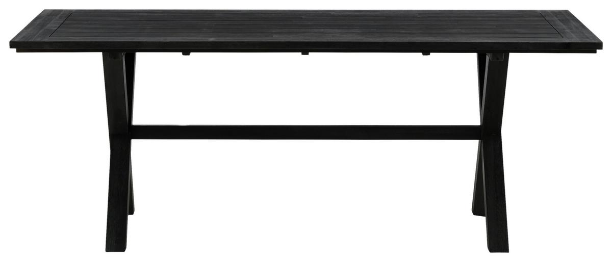 Gartentisch Rives ca. 200x100x75 cm Schwarz - Schwarz, KONVENTIONELL, Holz (200/100/75cm) - Gardenson