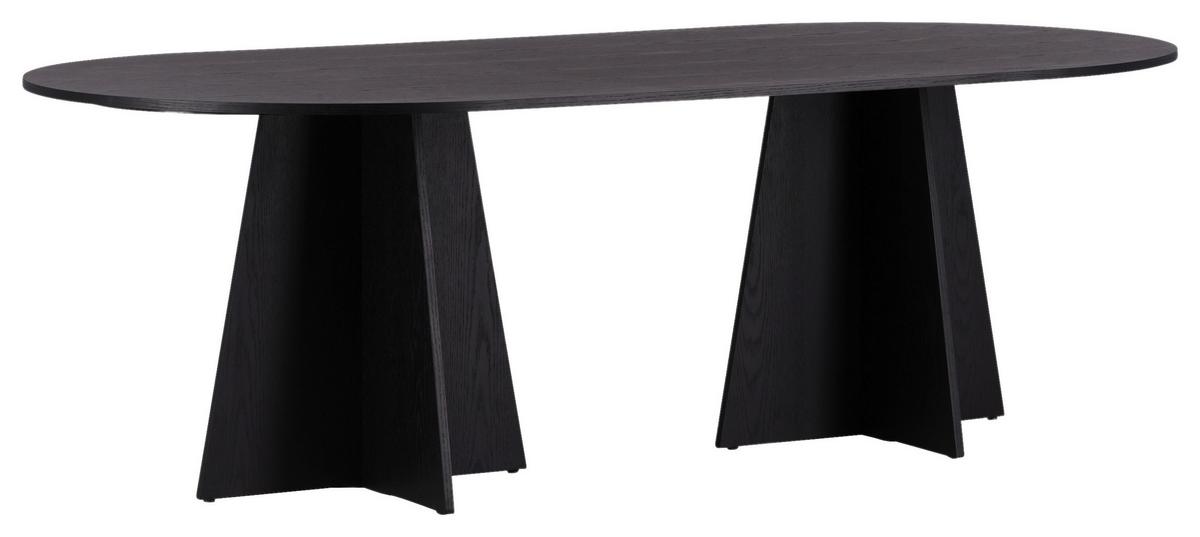 ESSTISCH BOOTCUT - Schwarz, Design, Holz (230/115/75cm) - Livetastic