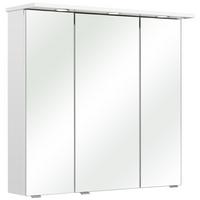 SZAFKA Z LUSTREM DORIA - biały/kolor chromowy, Konventionell, materiał drewnopochodny/metal (80/78/20cm) - Xora