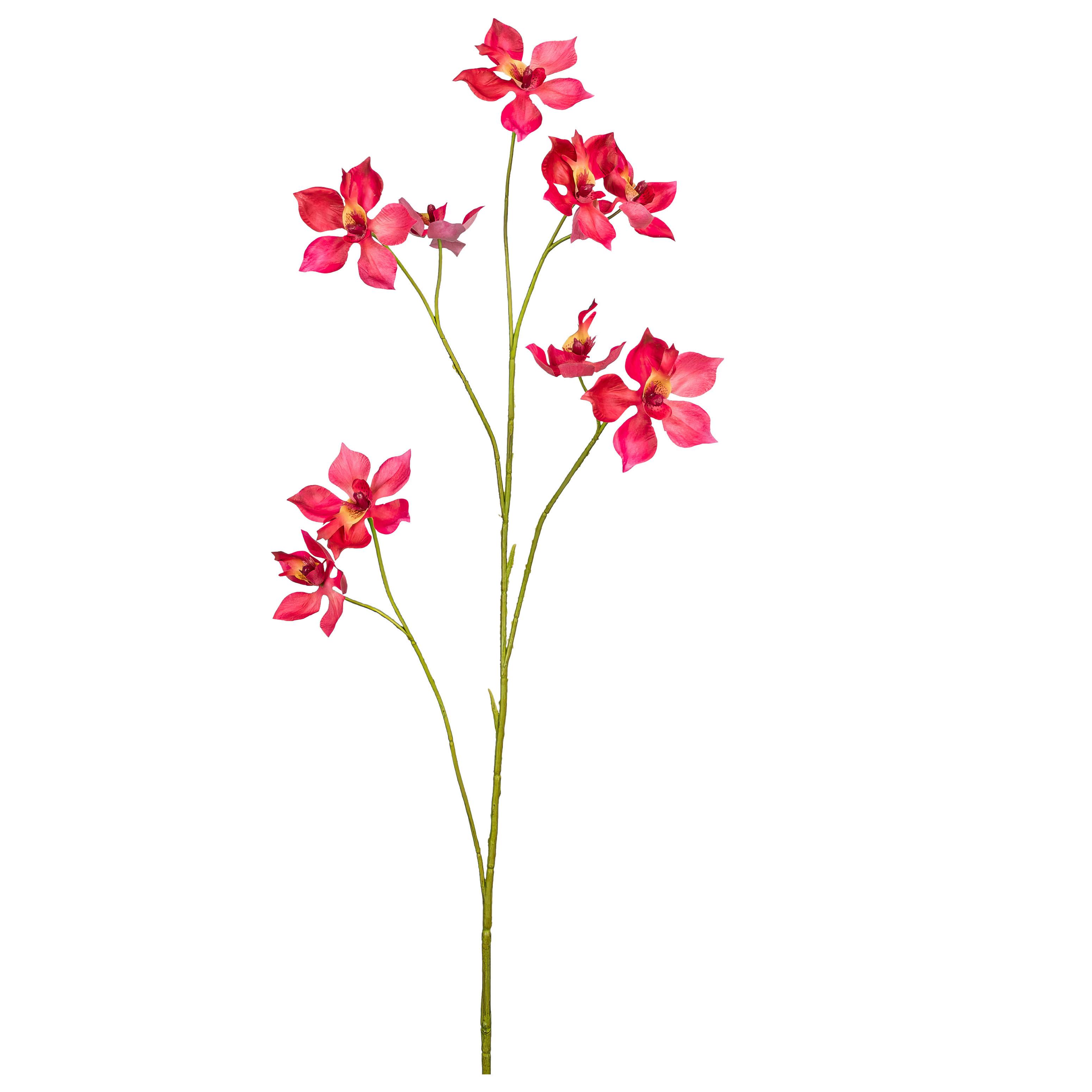 Dekozweig Pletia I Pink/Grün - Pink/Grün, Konventionell, Kunststoff (103cm) - Mömax