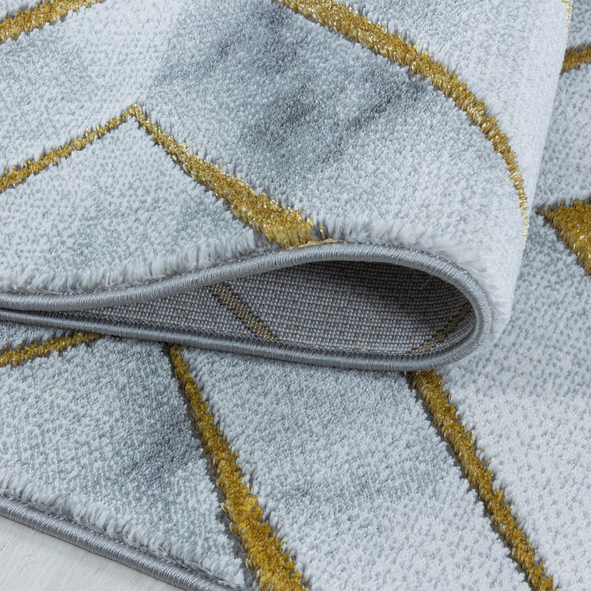 Webteppich Naxos Goldfarben ca. 140x200cm - Goldfarben, Design, Textil (140/200cm)