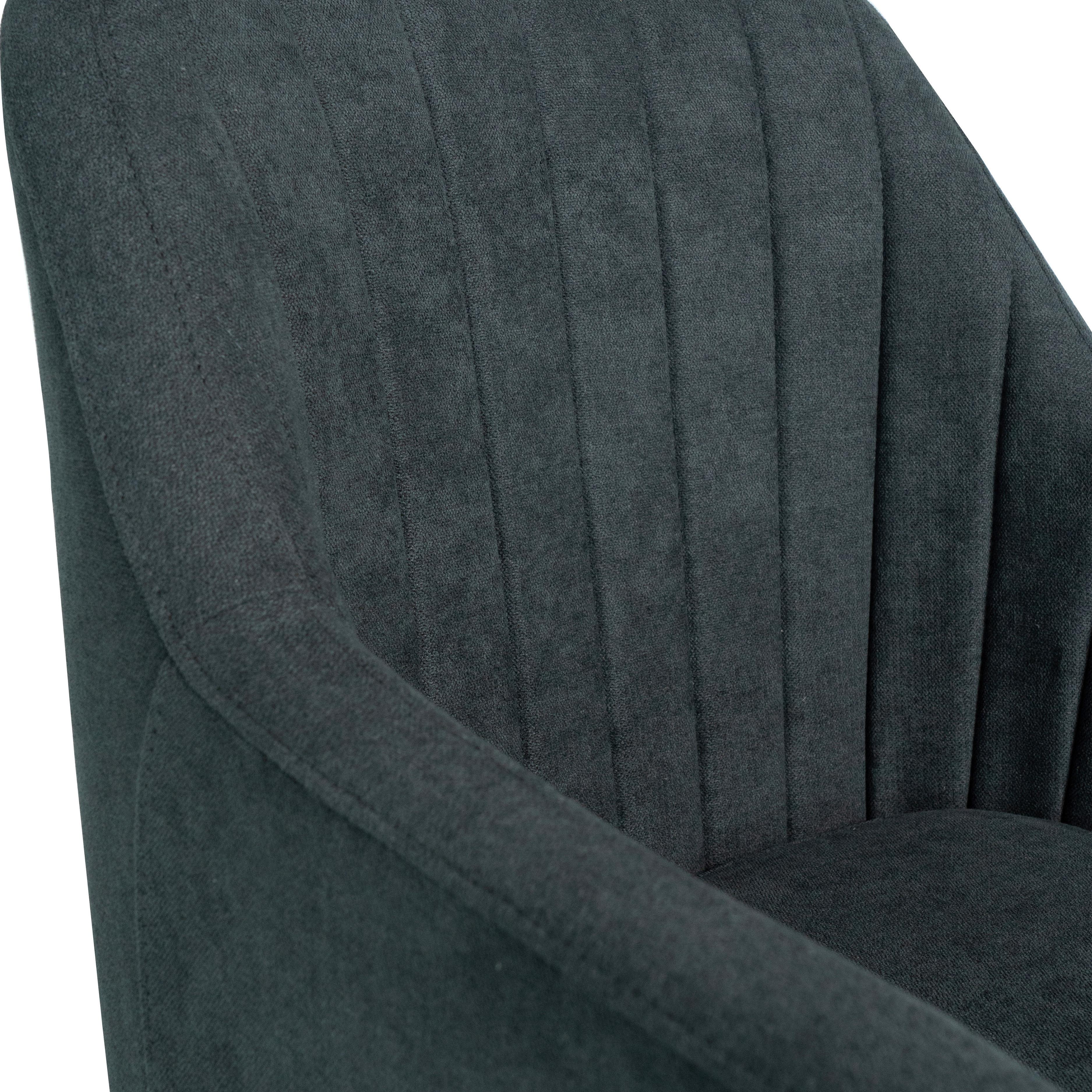 STOL MED ARMSTÖD LUCITA - mörkgrå/naturfärgad, Modern, metall/trä (59/88/60cm) - Bessagi Home
