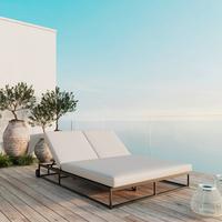 Kerti Napozóágy Berry - világosszürke, Modern, műanyag/textil (200/24/160cm) - Bessagi Garden