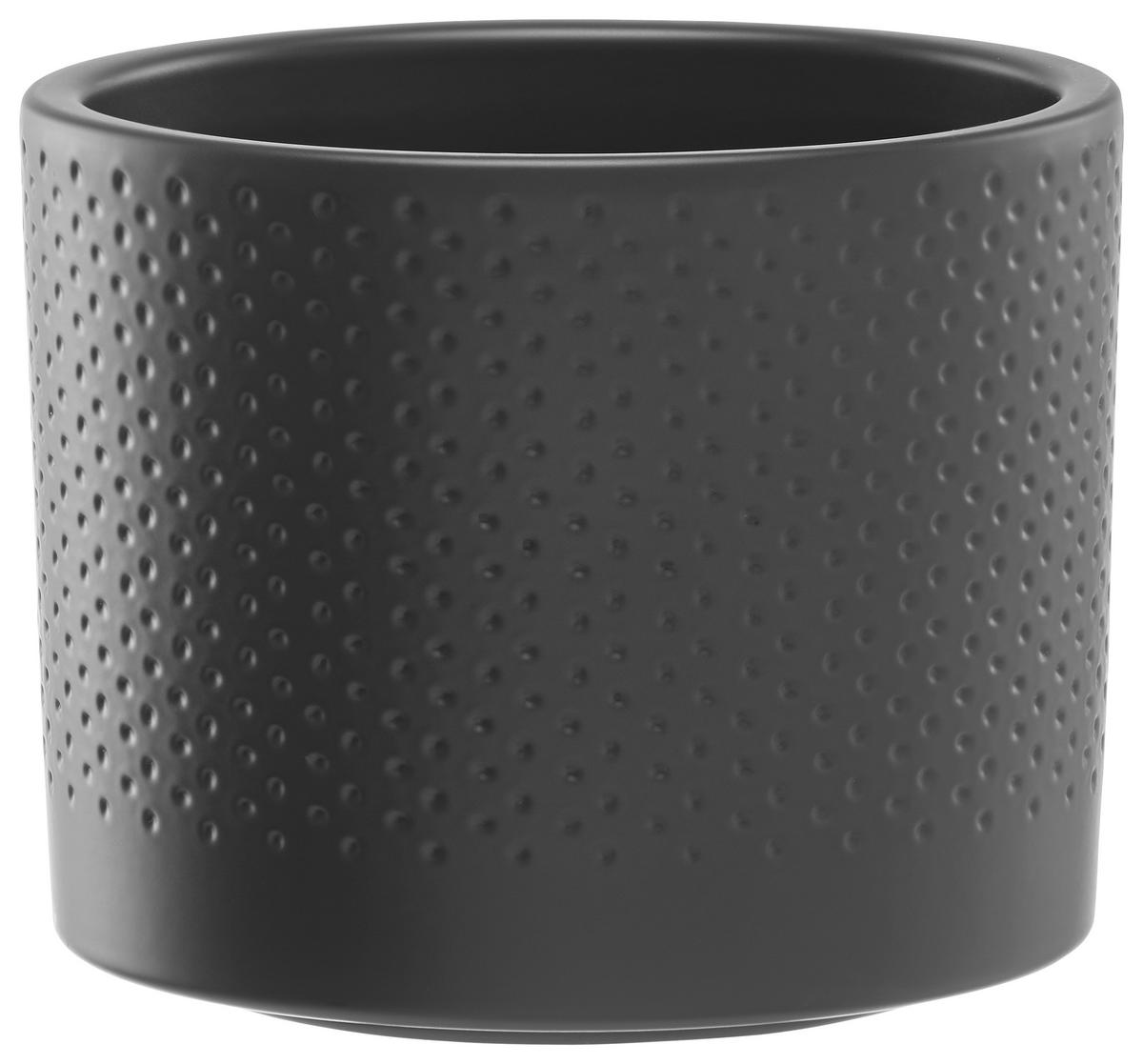 Pflanzentopf Era In Diversen Farben - temno siva/zelena, Basics, keramika (12,5/10cm)