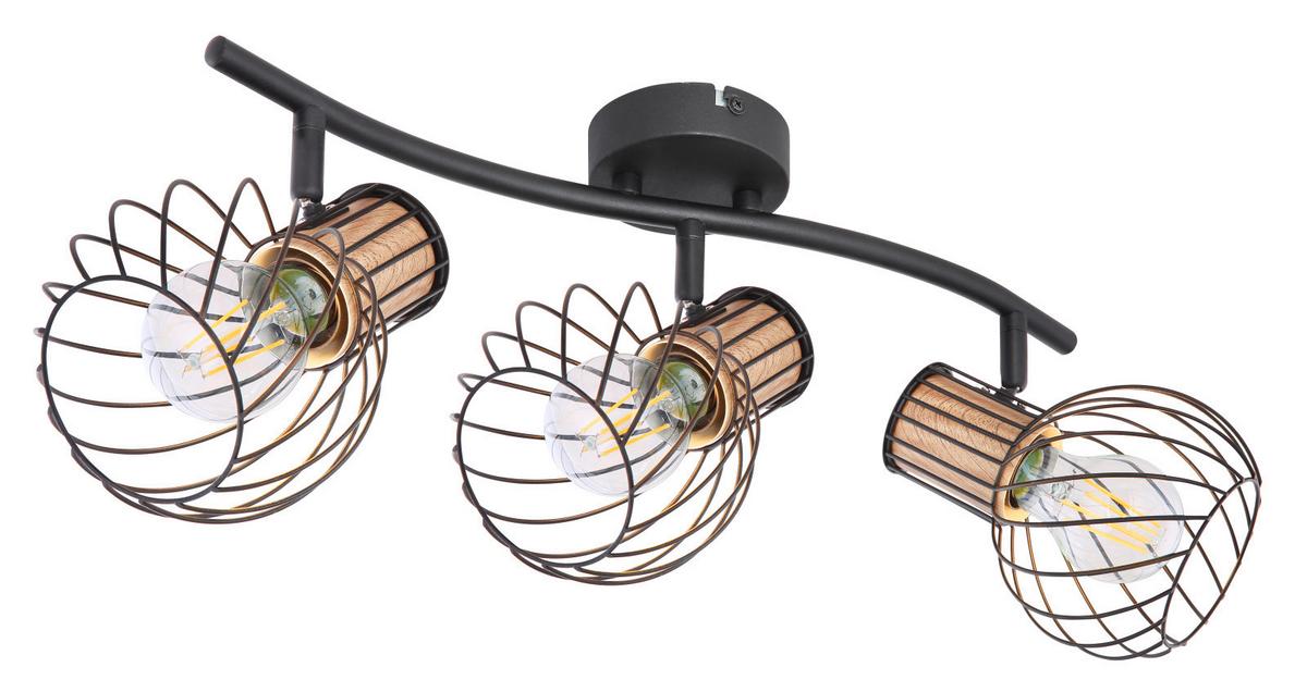 STRAHLER 54012-3DS - Schwarz/Braun, Konventionell, Holz/Metall (48/24/18.5cm) - Globo