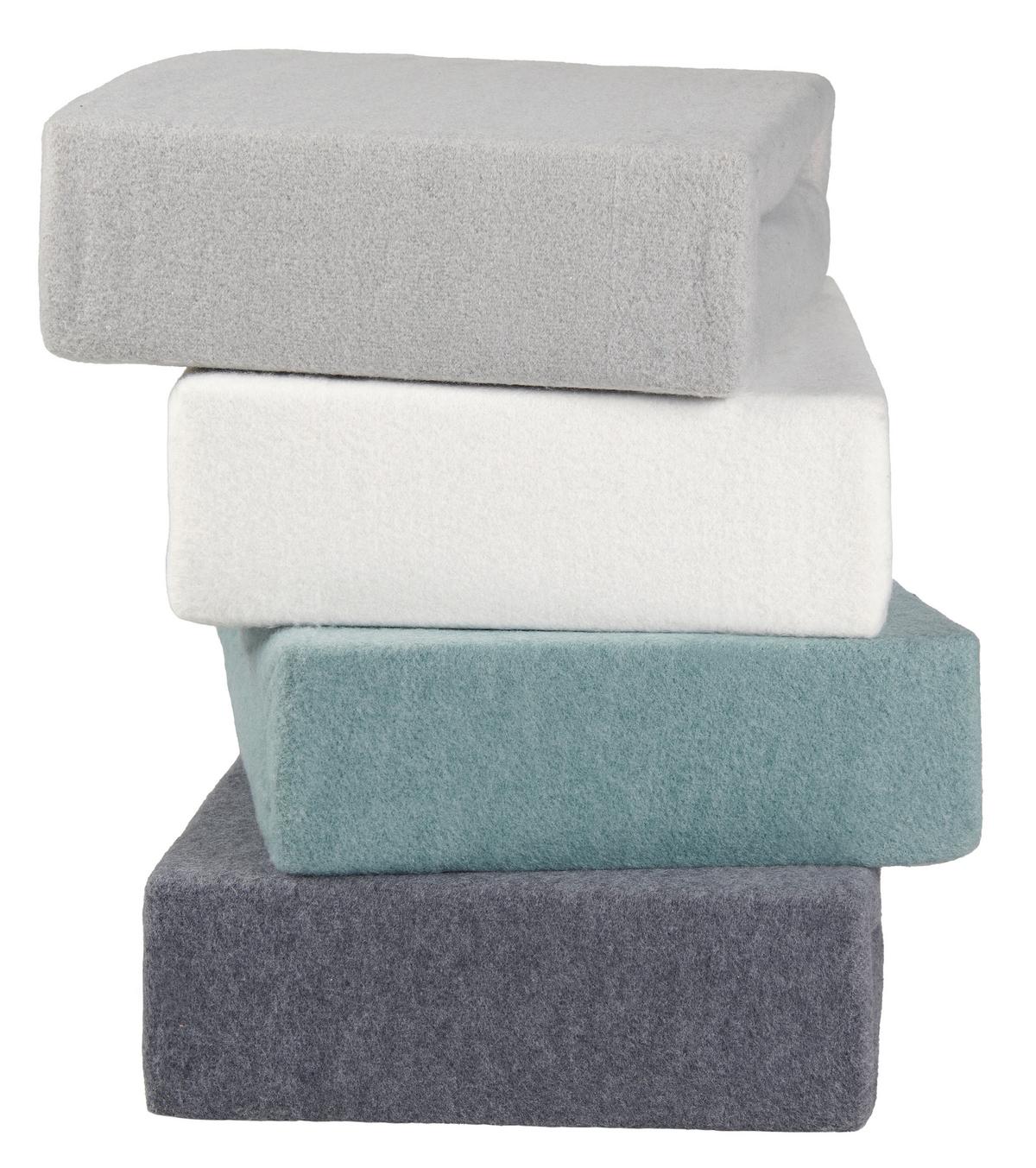Gumis Lepedő Flauschi - natúr színű/jadezöld, textil (100/200cm) - Modern Living
