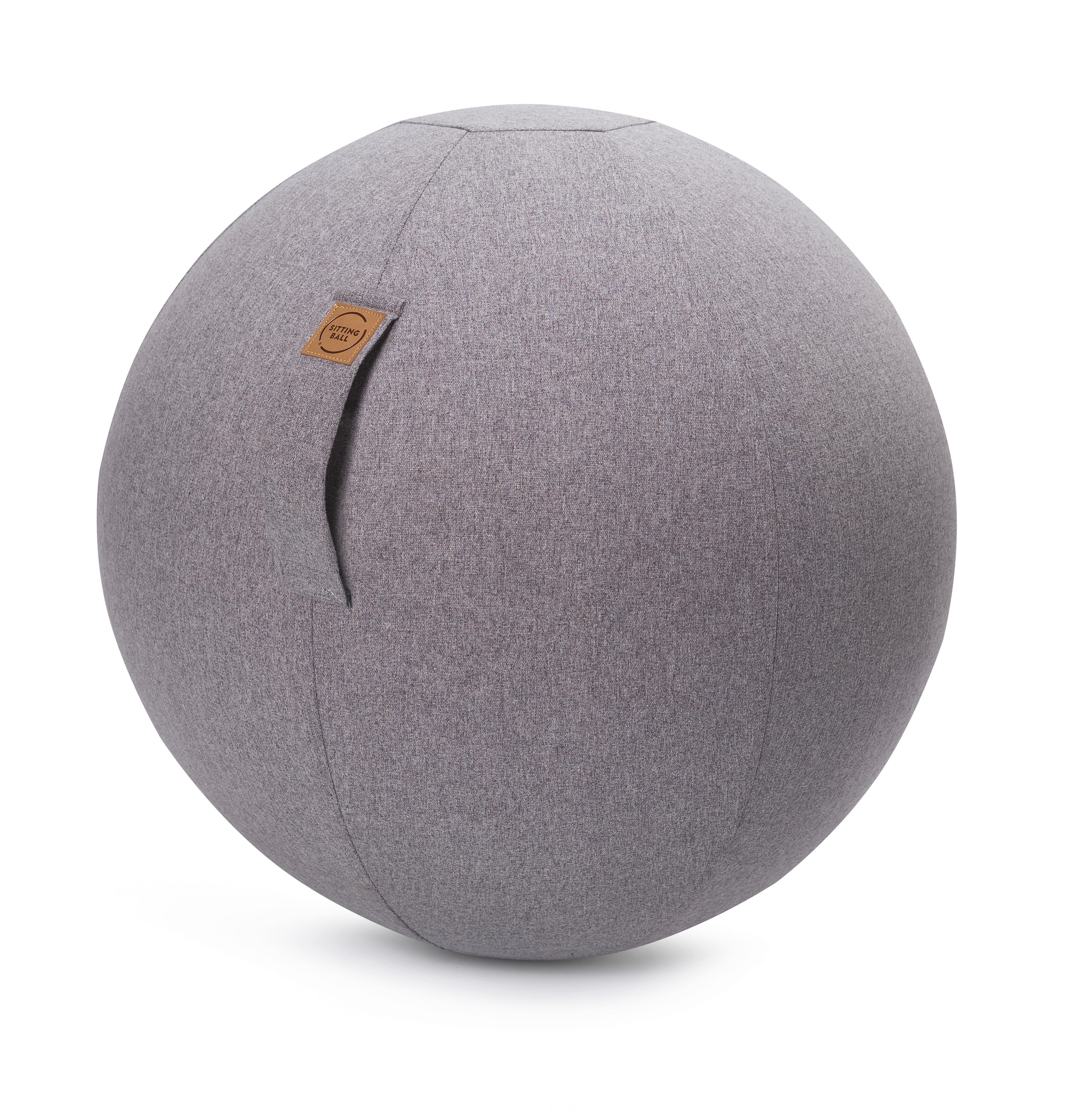 PIŁKA DO SIEDZENIA SITTING BALL FELT - szary, tkanina (65cm)