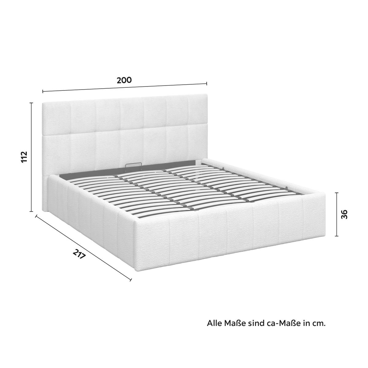 Tapecirani Krevet Kaia - prirodne boje/bež, Moderno, drvo/metal (180/200cm) - Bessagi Home