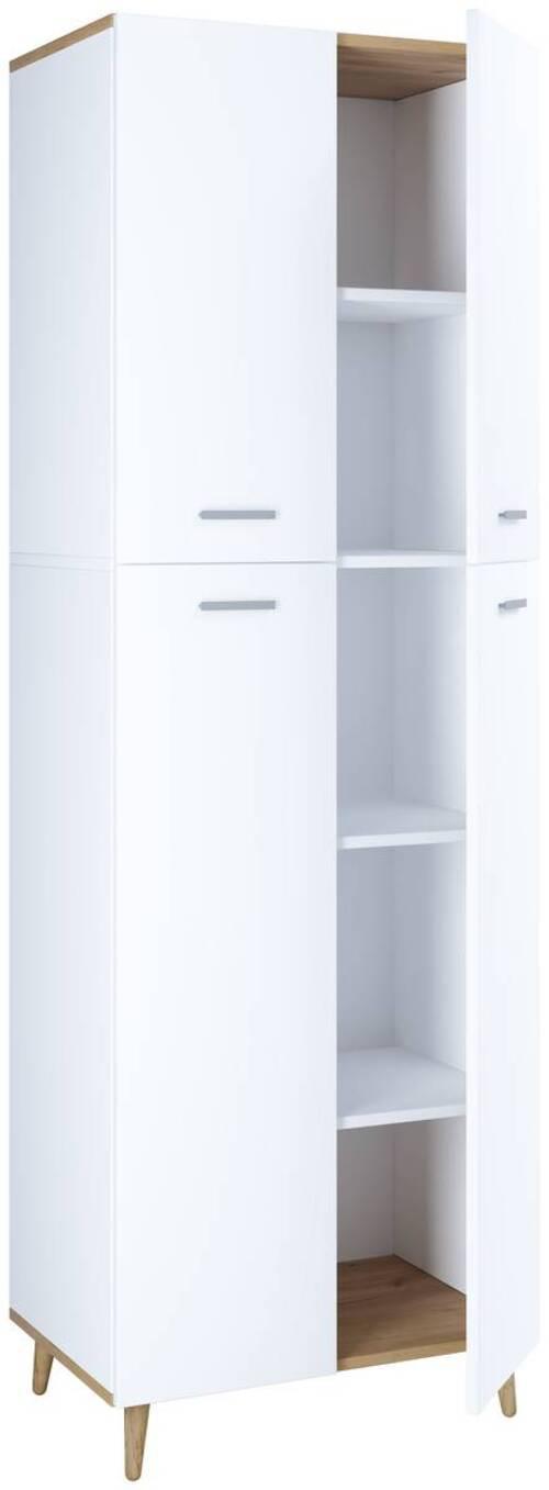 Mehrzweckschrank Landos ca. 60x184 cm Weiß/Honigeiche - Honigeiche/Weiß, MODERN, Holzwerkstoff/Kunststoff (60/184/39cm) - MID.YOU