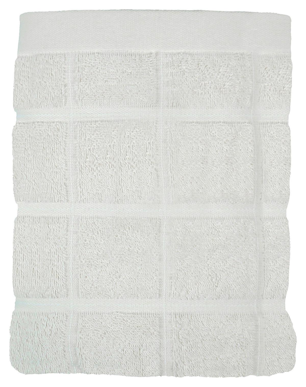 RĘCZNIK DO SAUNY CHECK - biały, tkanina (70/180cm) - Esposa