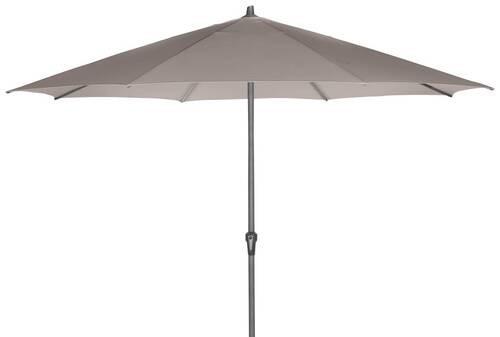 Sonnenschirm Ø 350 cm Anthrazit/Taupe - Taupe/Anthrazit, KONVENTIONELL, Textil/Metall (350/350cm) - Siena Garden