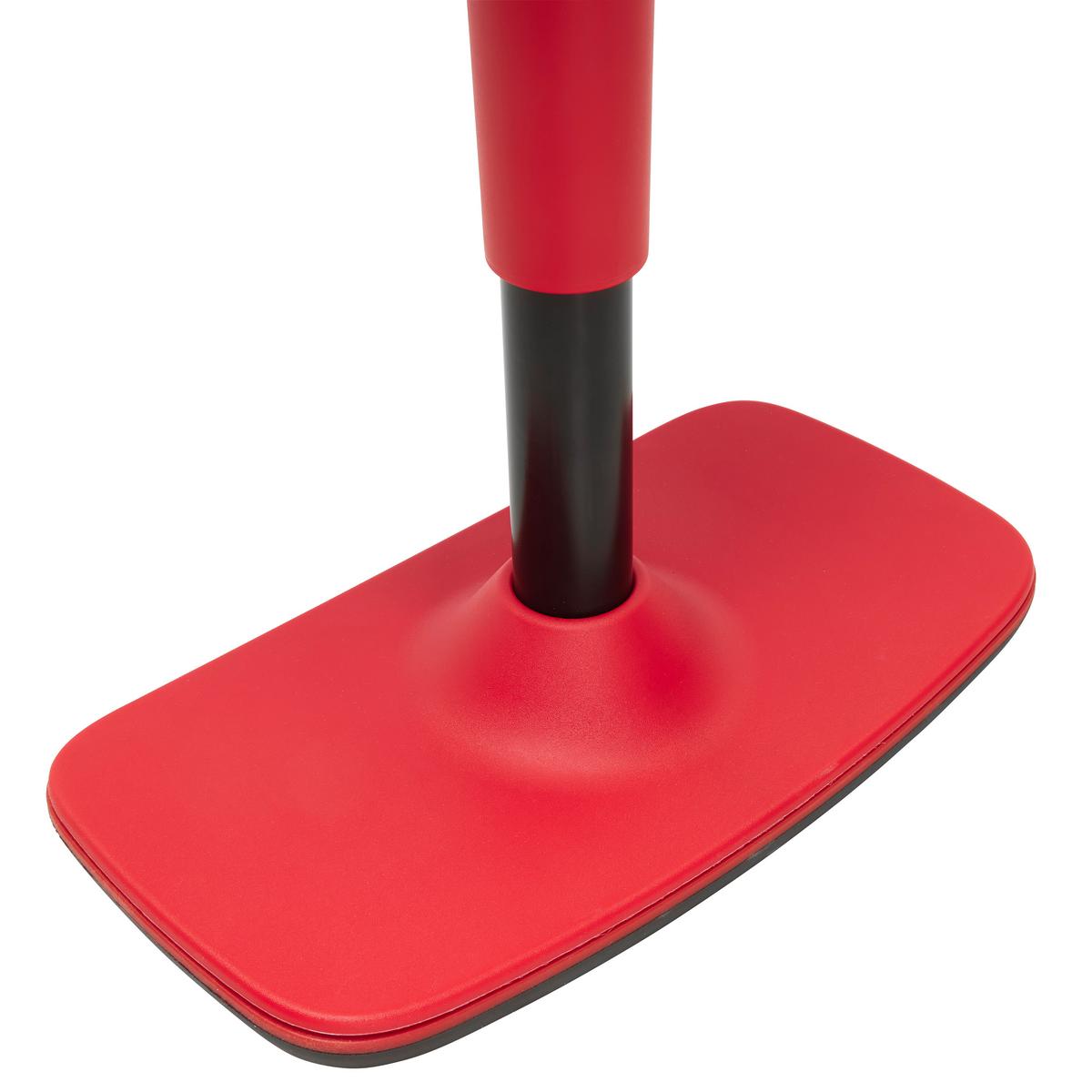 Bürohocker Leon Rot/Schwarz - Rot/Schwarz, KONVENTIONELL, Kunststoff/Textil (44/53-78/24cm) - Mömax
