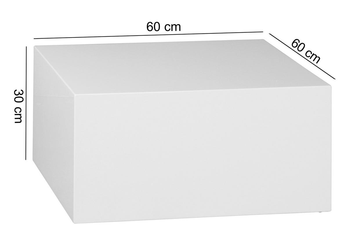 Klubska Miza Monobloc - bela, Moderno, leseni material (60/30/60cm) - MID.YOU