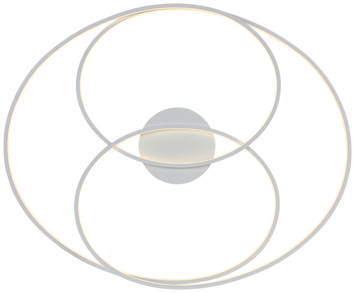 LED-Deckenleuchte Wilma Weiß max. 43 Watt - Weiß, MODERN, Kunststoff/Metall (65/80/15,5cm) - Mömax