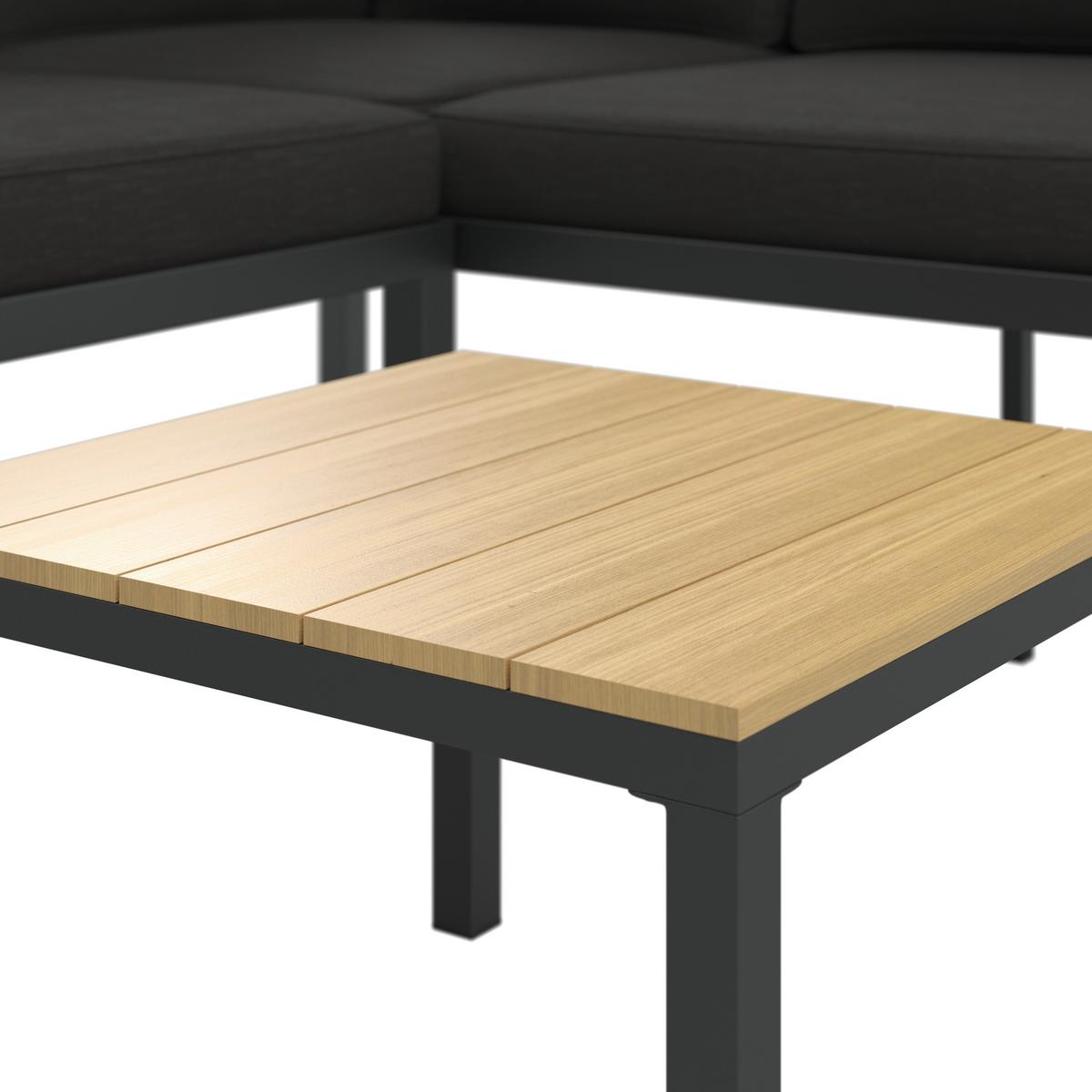 KOMPLET MEBLI TARASOWYCH ARIANNA - czarny, Modern, tworzywo sztuczne/metal (146/76/75cm) - Bessagi Garden