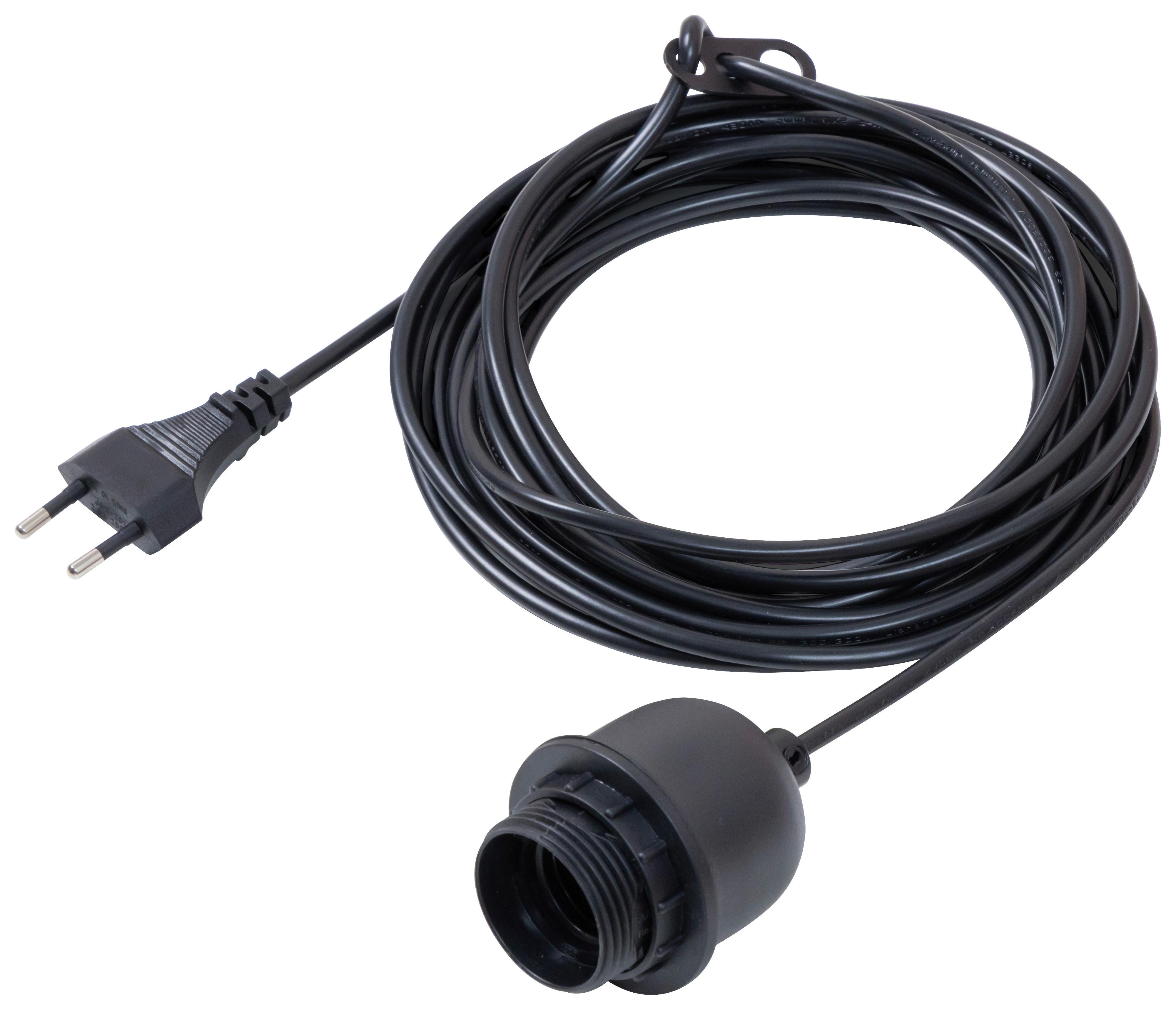 Netzkabel Dominik Schwarz ca. 500cm - Schwarz, Basics, Kunststoff (500cm)