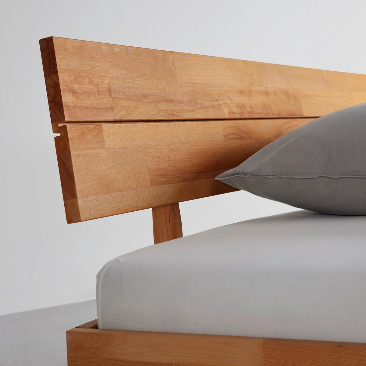 Bett aus Massiv Holz ca. 140x200cm - Naturfarben, KONVENTIONELL, Holz (140/200cm) - ecoTree