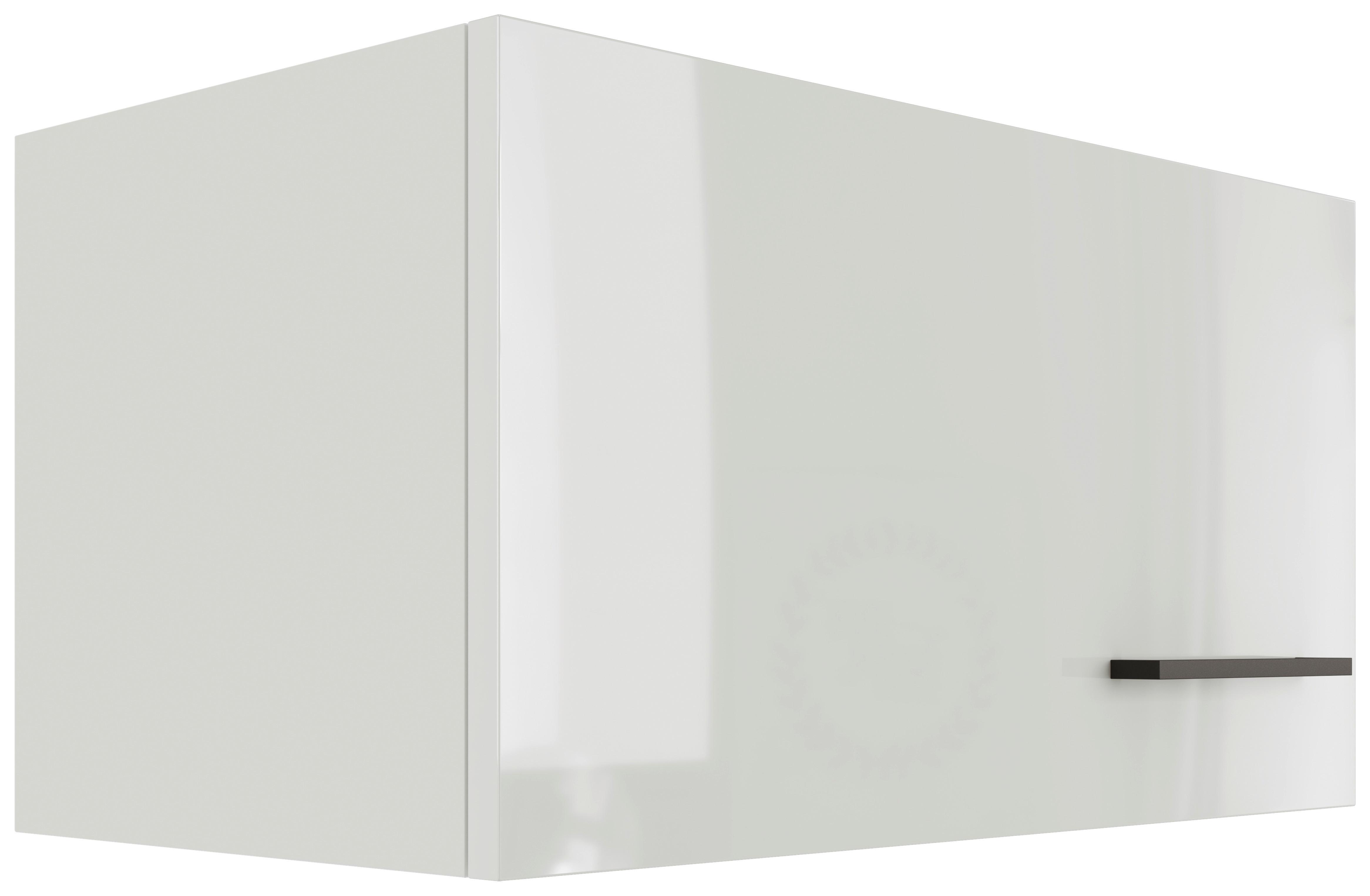 Küchenoberschrank in Lichtgrau Glänzend - Schwarz/Grau, MODERN, Holzwerkstoff/Metall (60/32/32cm) - FlexWell