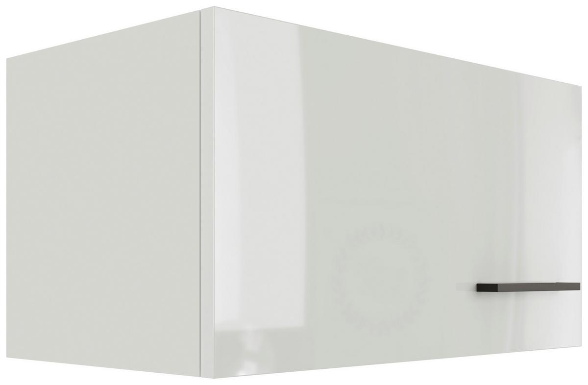 Küchenoberschrank in Lichtgrau Glänzend - Schwarz/Grau, MODERN, Holzwerkstoff/Metall (60/32/32cm) - FlexWell