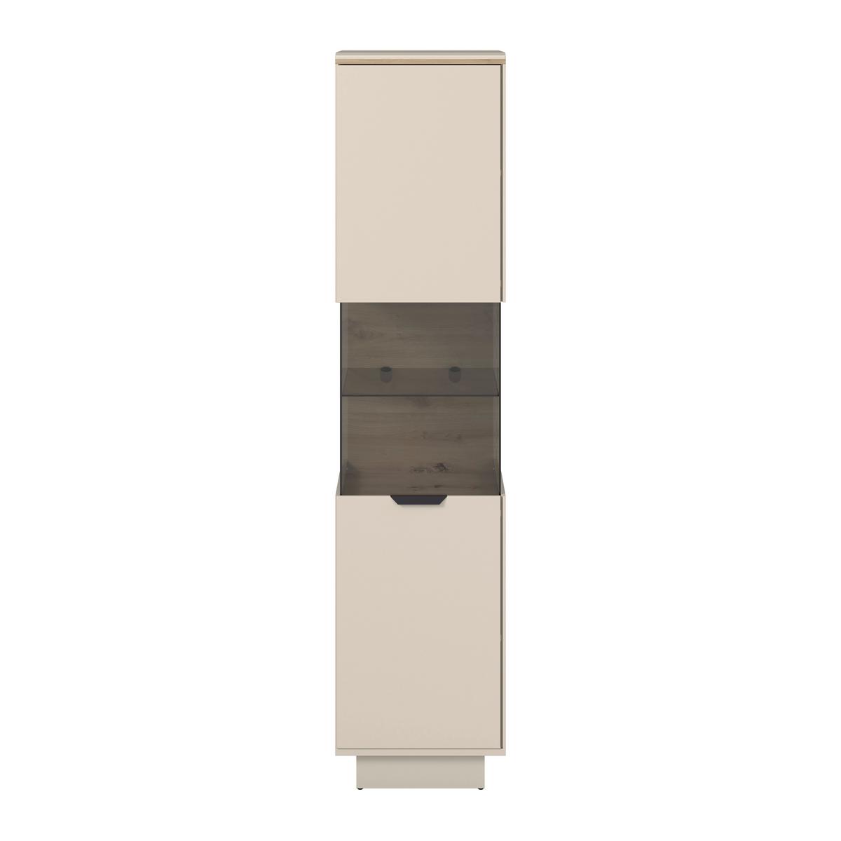 Vitrina Darius - kašmir/hrast Artisan, Trend, staklo/drvni materijal (45/195,5/37cm) - Modern Living