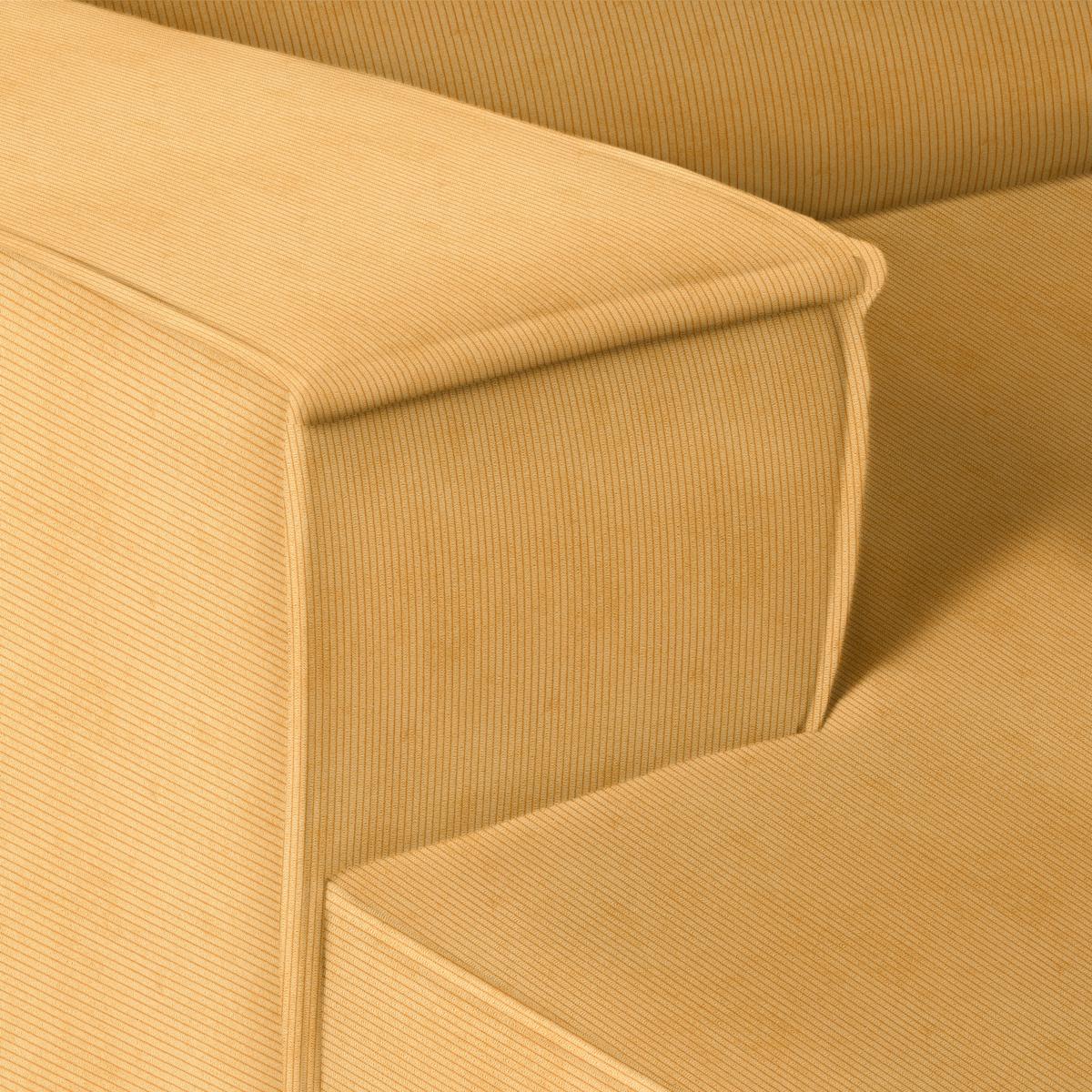 Wohnlandschaft Loft Currygelb - Currygelb/Schwarz, MODERN, Kunststoff/Textil (172/75/265cm) - Mömax