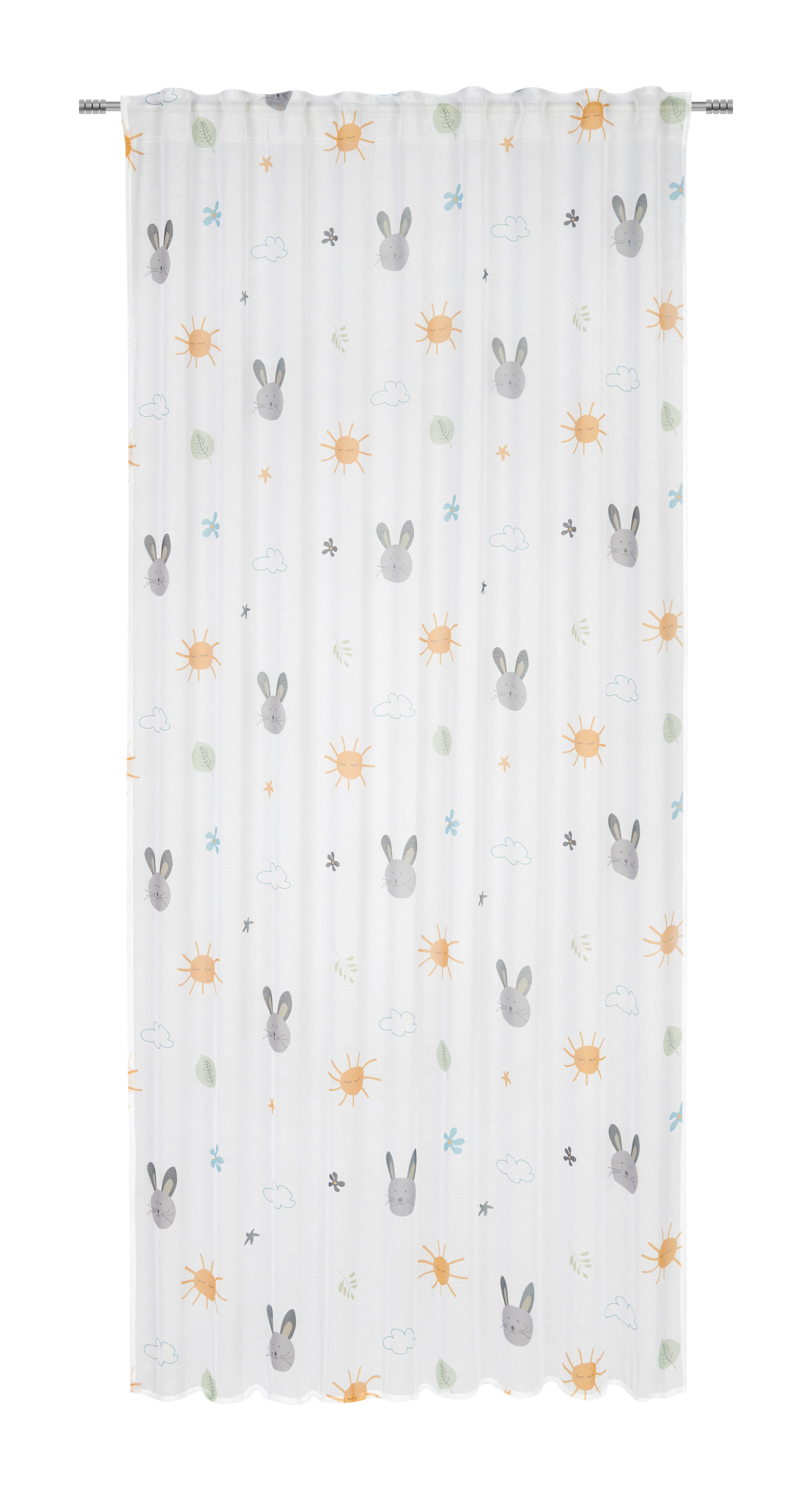 Kindervorhang Lilly in Weiß ca. 140x245cm - Weiß, Textil (140/245cm) - Modern Living