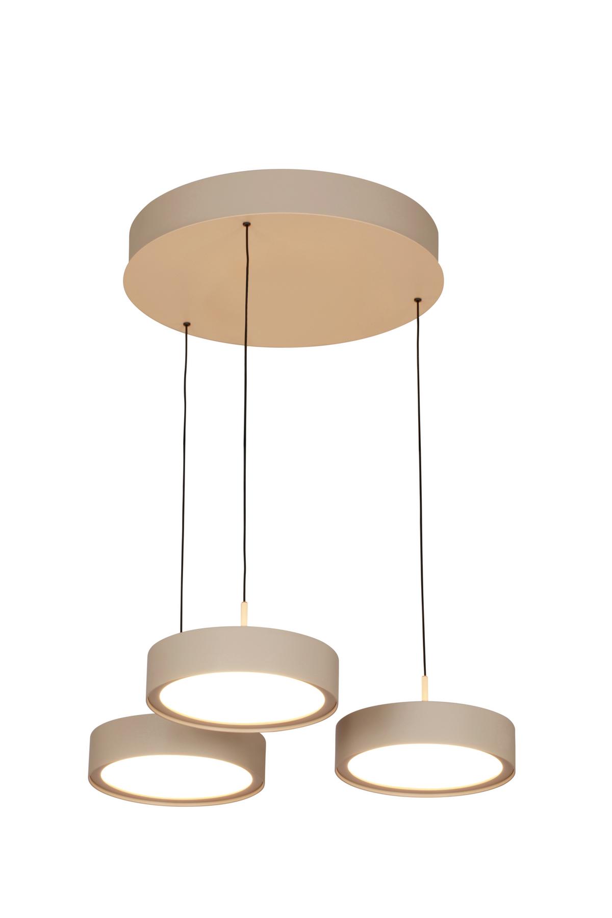 LAMPA WISZĄCA LED BELLEVUE *DK* - kolor piaskowy, Design, metal (46.5/180cm) - Dieter Knoll