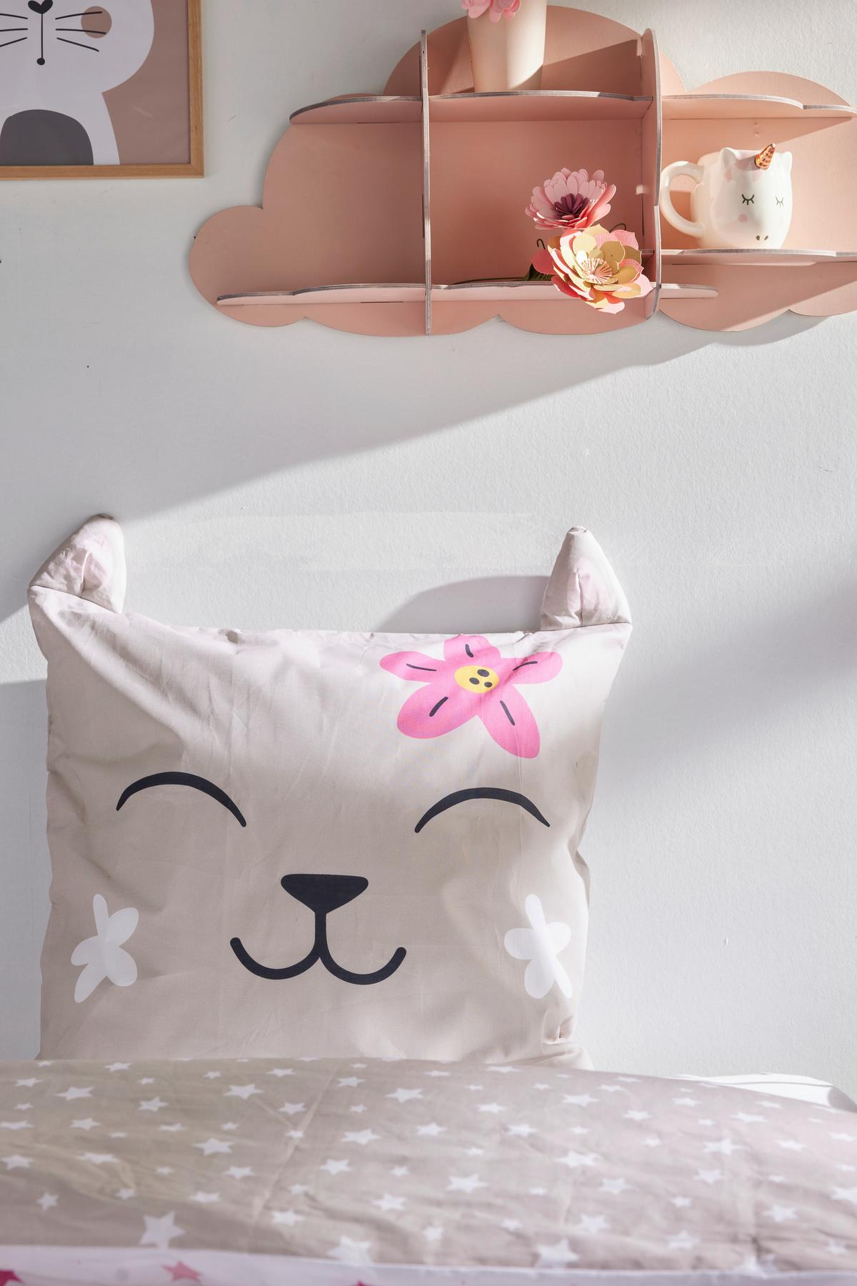 Lenjerie de pat Cat Funny cca. 140x200/50x70 cm - multicolor, Modern, textil (140/200cm)