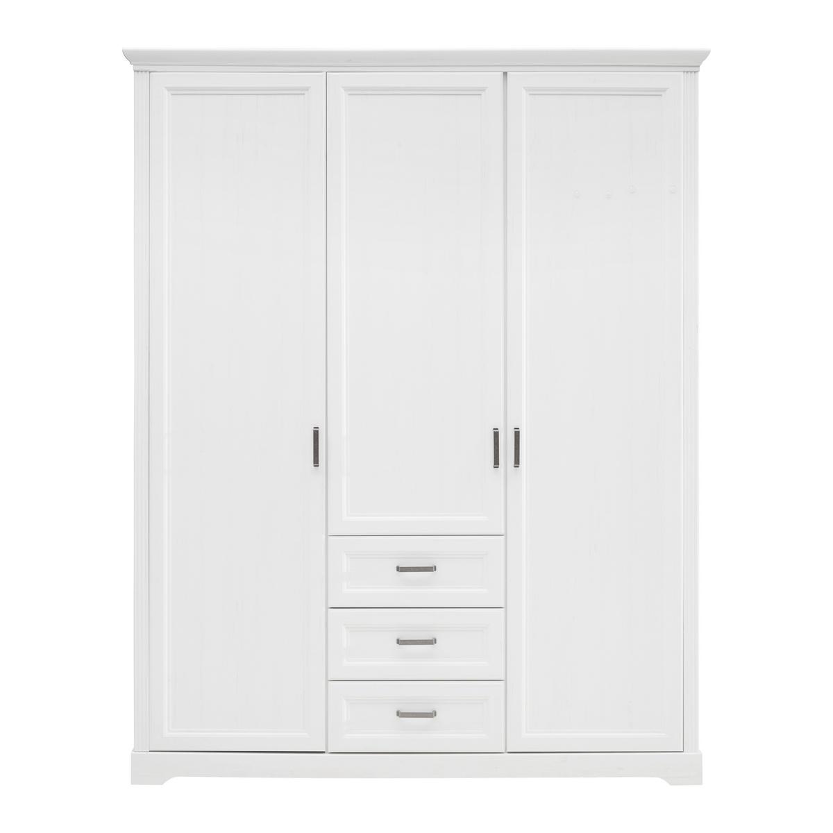 DULAP MARILOU - alb, Romantik / Landhaus, material pe bază de lemn (164/206/64cm) - Zandiara