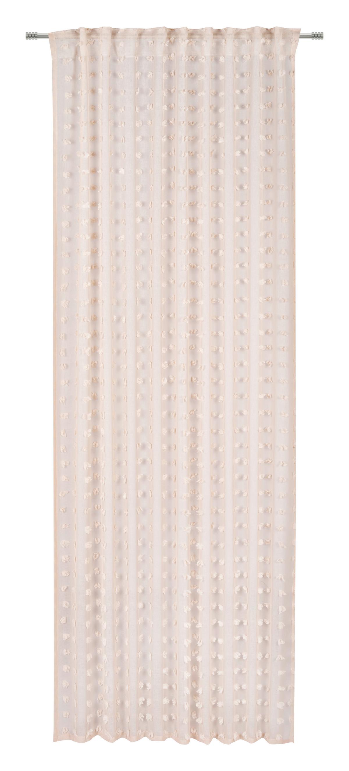 Készfüggöny Bella - rózsaszín, Romantik / Landhaus, textil (140/245cm) - Modern Living