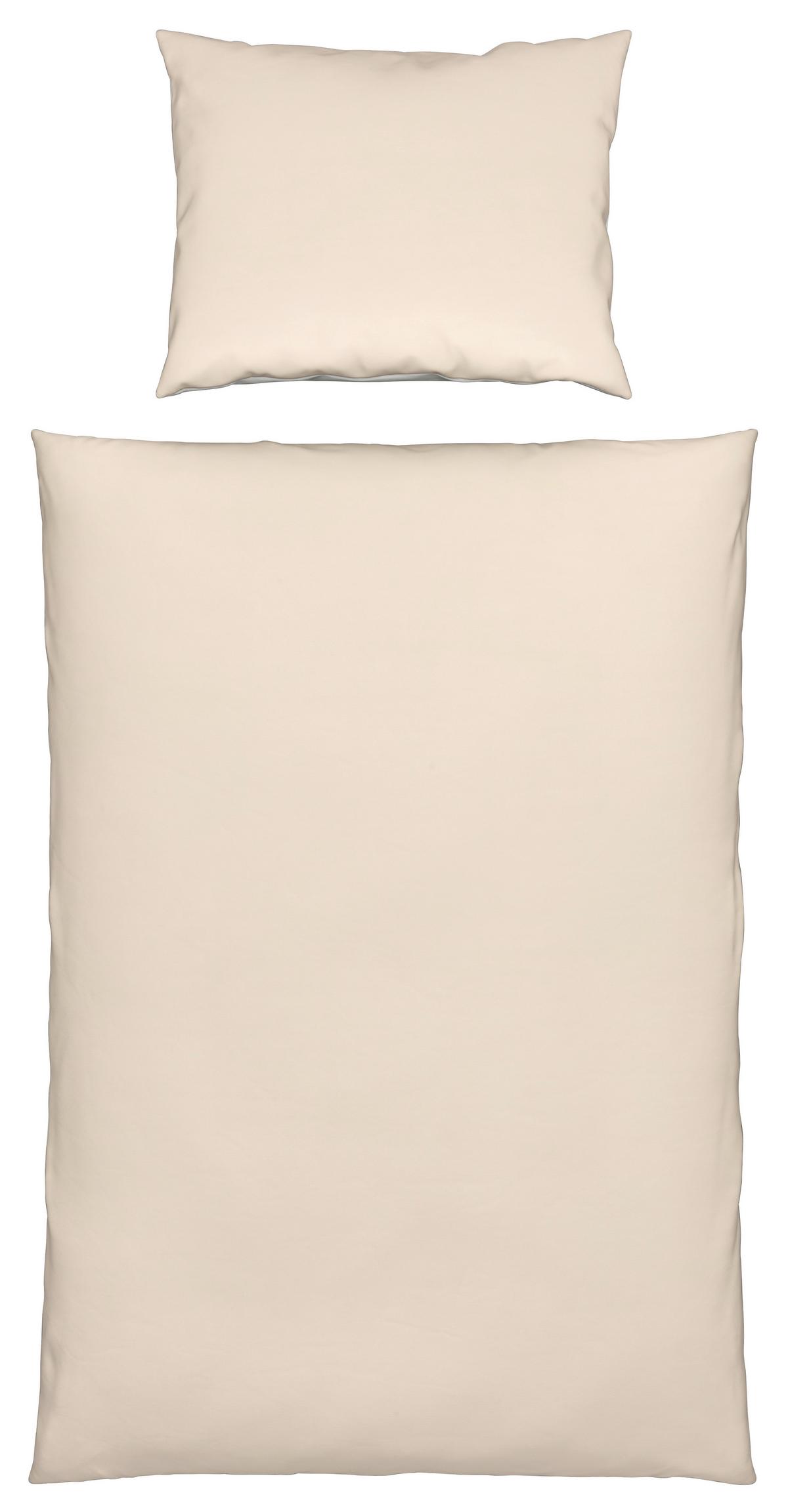 Bettwäsche Annika in Weiß/Beige ca. 140x200cm - Beige/Weiß, Textil (140/200cm) - Modern Living