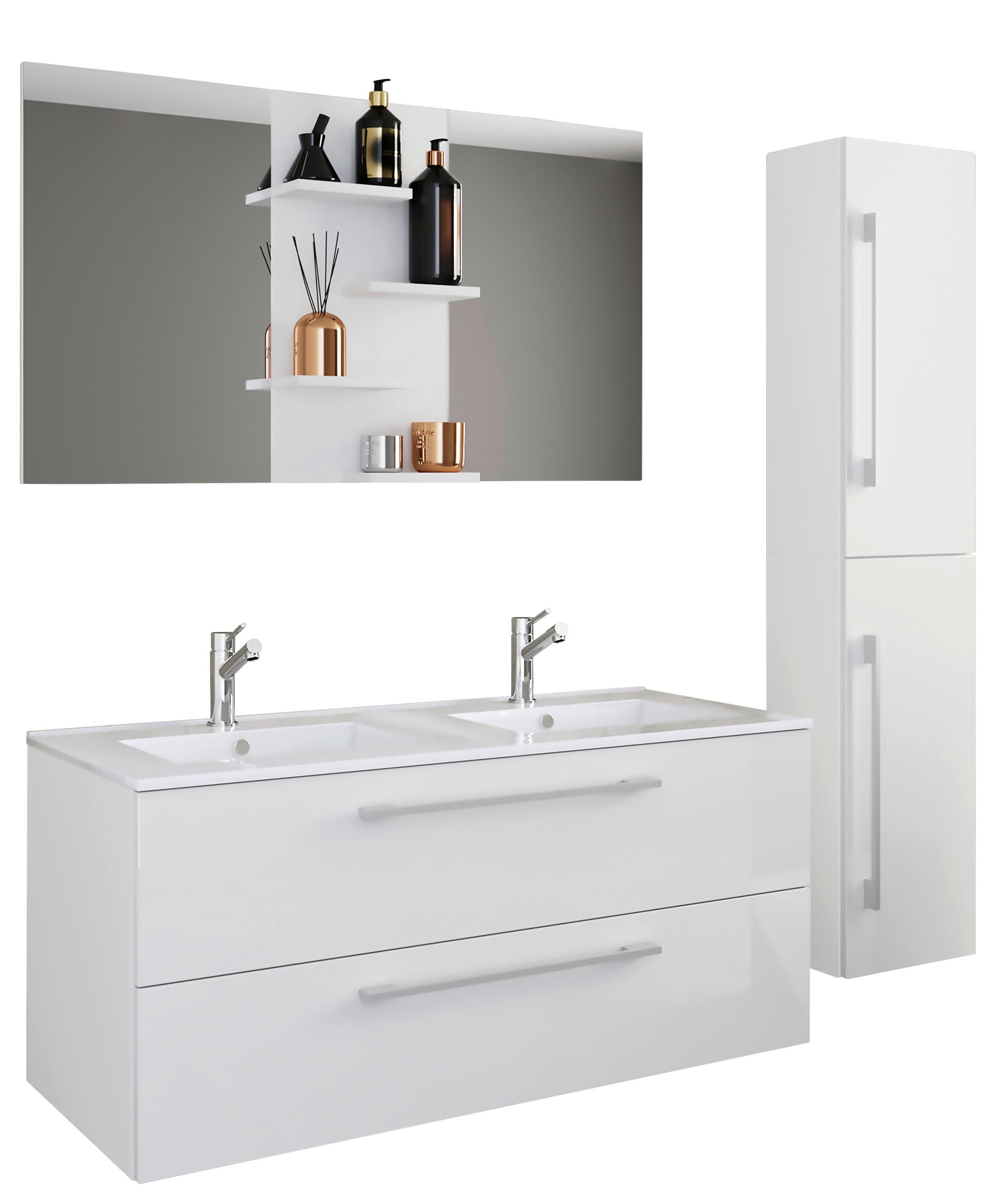 Kopalnica Budasi, Bela - bela, Moderno, leseni material/keramika (145cm) - MID.YOU